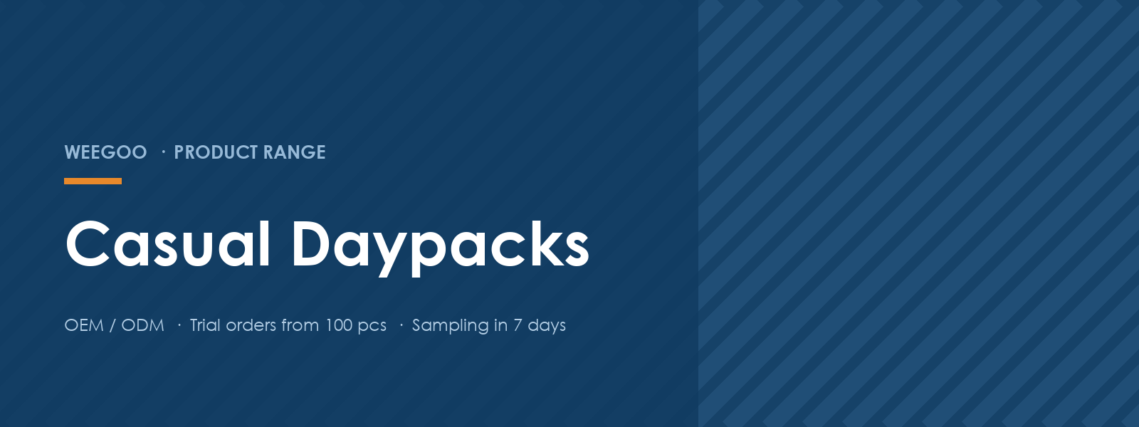 WEEGOO Casual Daypacks — Range Banner