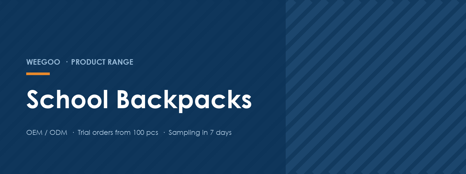 WEEGOO School Backpacks — Range Banner
